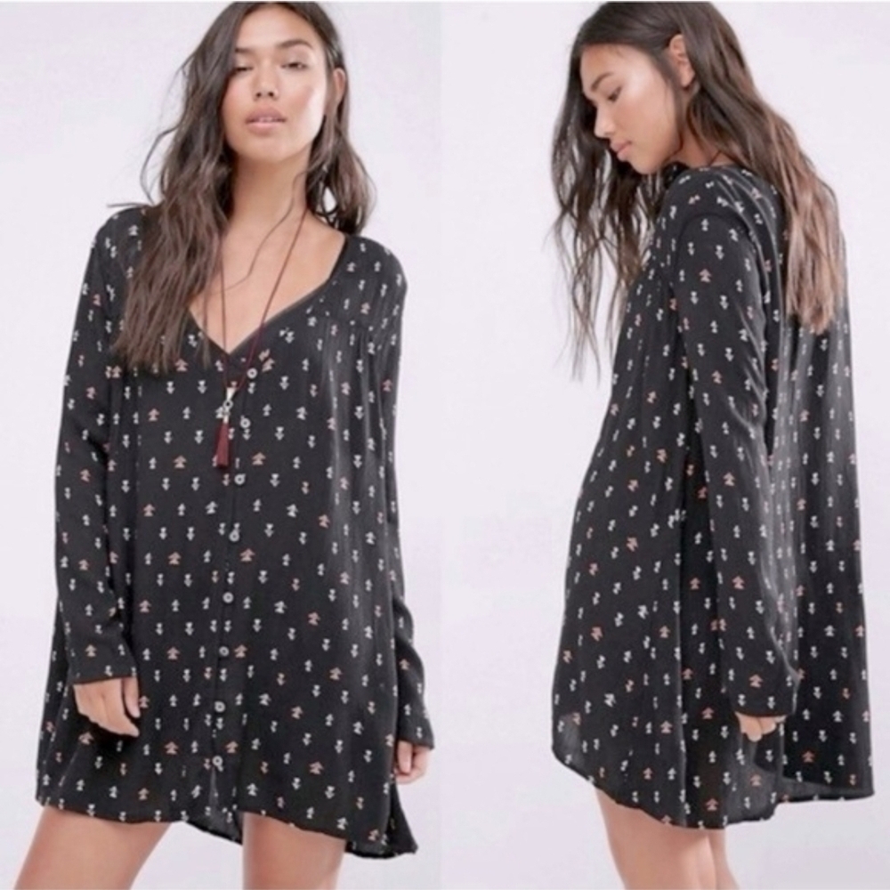 Floral Black Dress